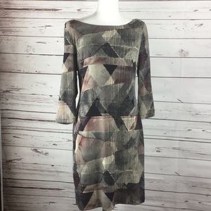 Burgundy and Navy Blue Jessica Simpson Dress